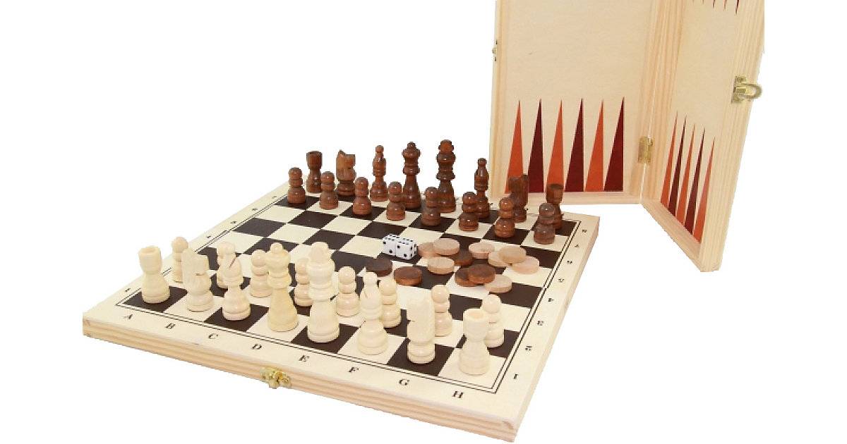 Longfield Schach/Dame/Backgammon Koffer