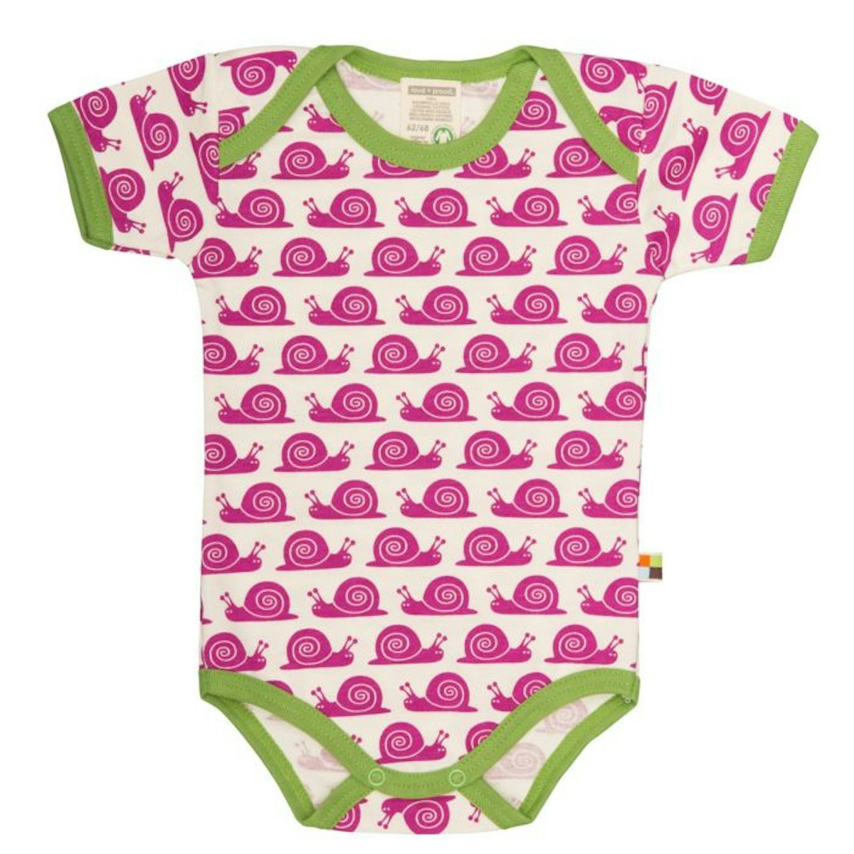 Loud and Proud Schnecken Body kurzarm pink 50/56