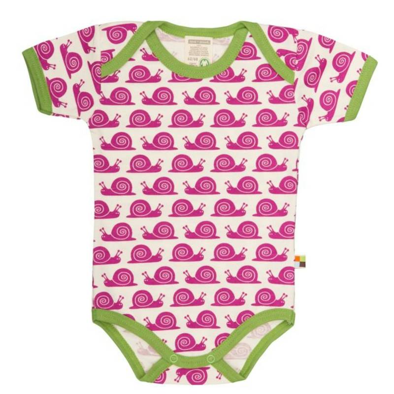 Loud and Proud Schnecken Body kurzarm pink 50/56