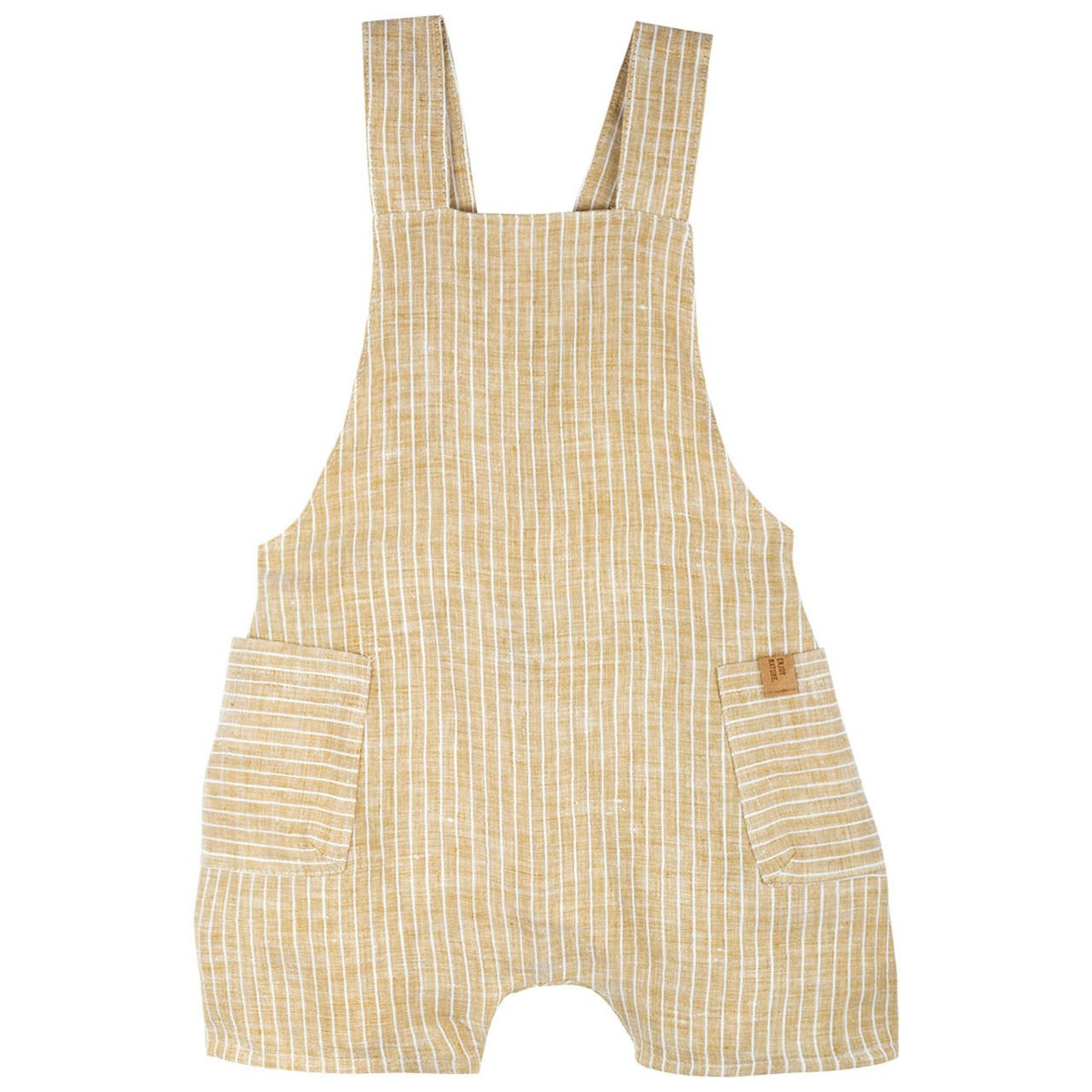 Luftig, lockere Latzhose Leinen sahara-beige 92