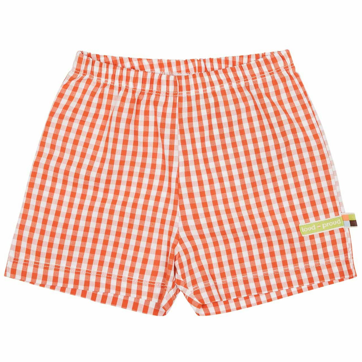 Luftige karierte Shorts rostorange 62/68