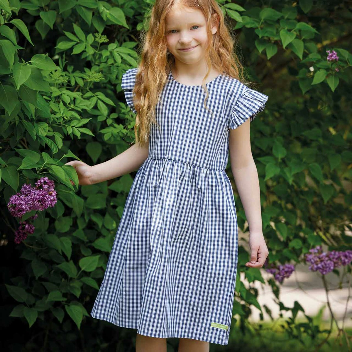 Luftiges Kleid kariert navy 86/92