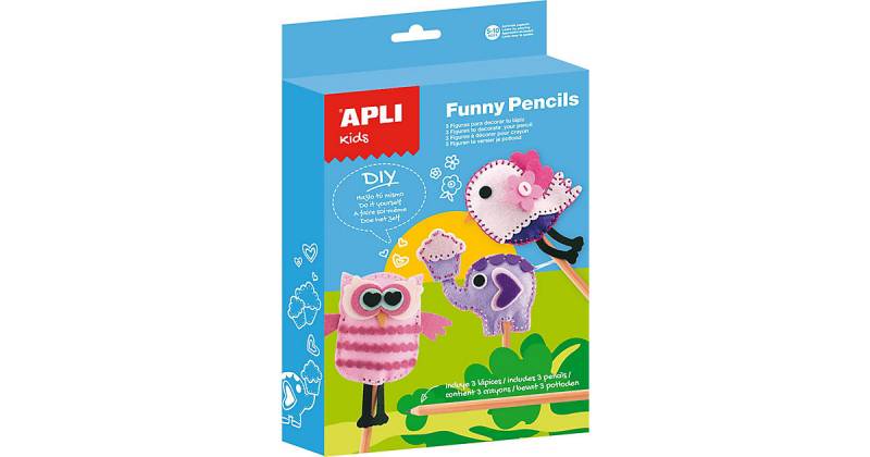 Lustige Bleistifte zum selber verschönern bunt von APLI Kids