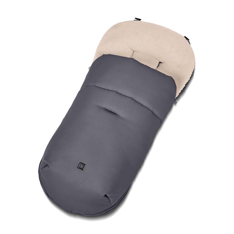 MOON Premium Winterfußsack mit Kunstfelleinsatz Graphite