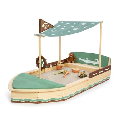 MUDDY BUDDY® Sandkasten "Jungle King", natur-salbei-mokka von Muddy Buddy