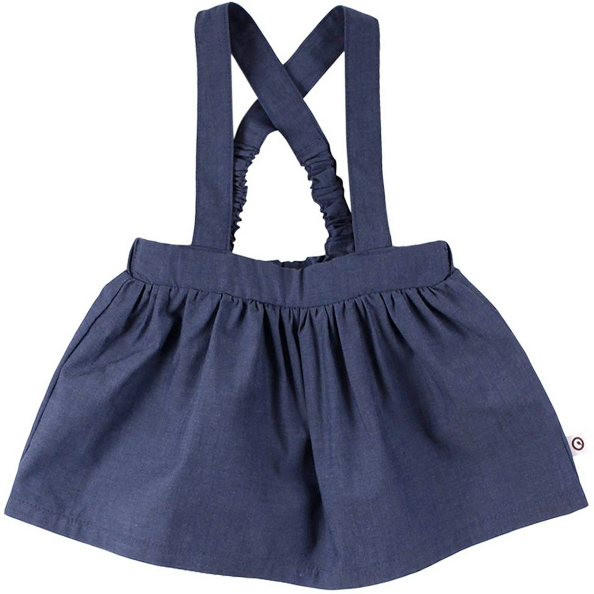 Mädchen Flatterrock mit Trägern in Leinen-Jeansoptik 68