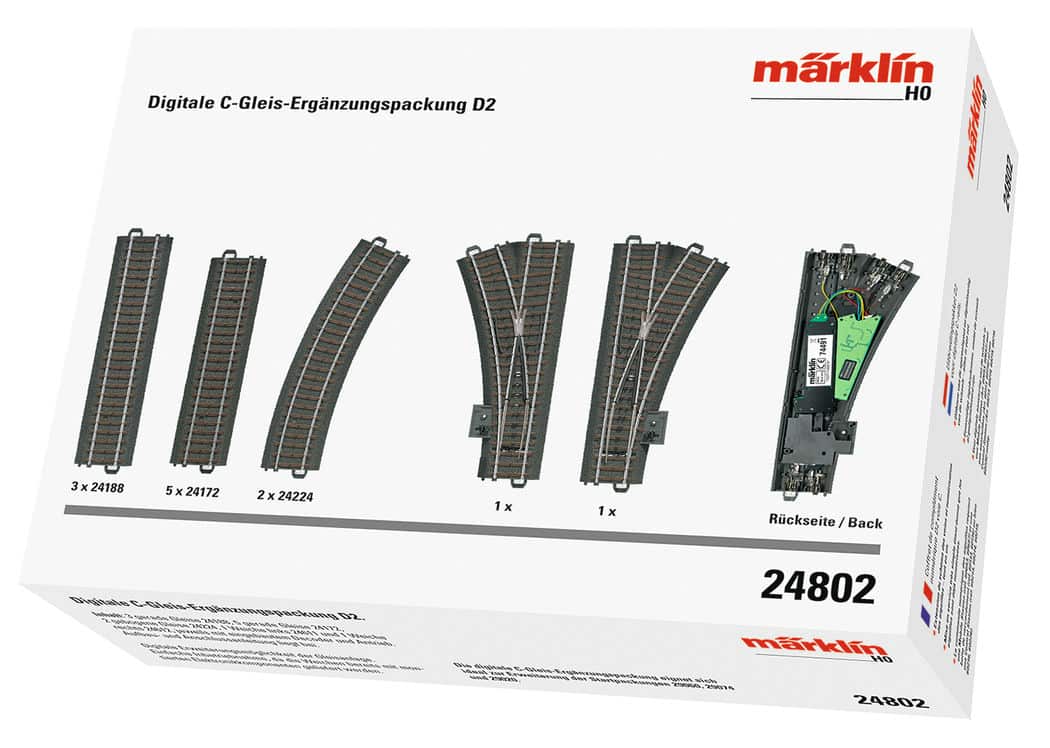 Märklin 24802 Digitale C-Gleis-Ergänzungspackung D2 Schienen Gleise Modellbahn Märklin 24802 Digitale C-Gleis-Ergänzungspackung D2 Schienen Gleise Modellbahn