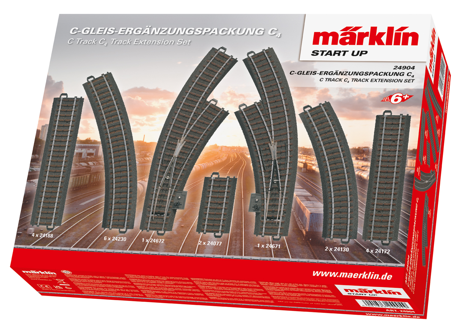Märklin 24905 C-Gleis-Ergänzungspackung C5 Schienen Gleise Modellbahn Moba 1:87 Märklin 24905 C-Gleis-Ergänzungspackung C5 Schienen Gleise Modellbahn Moba 1:87