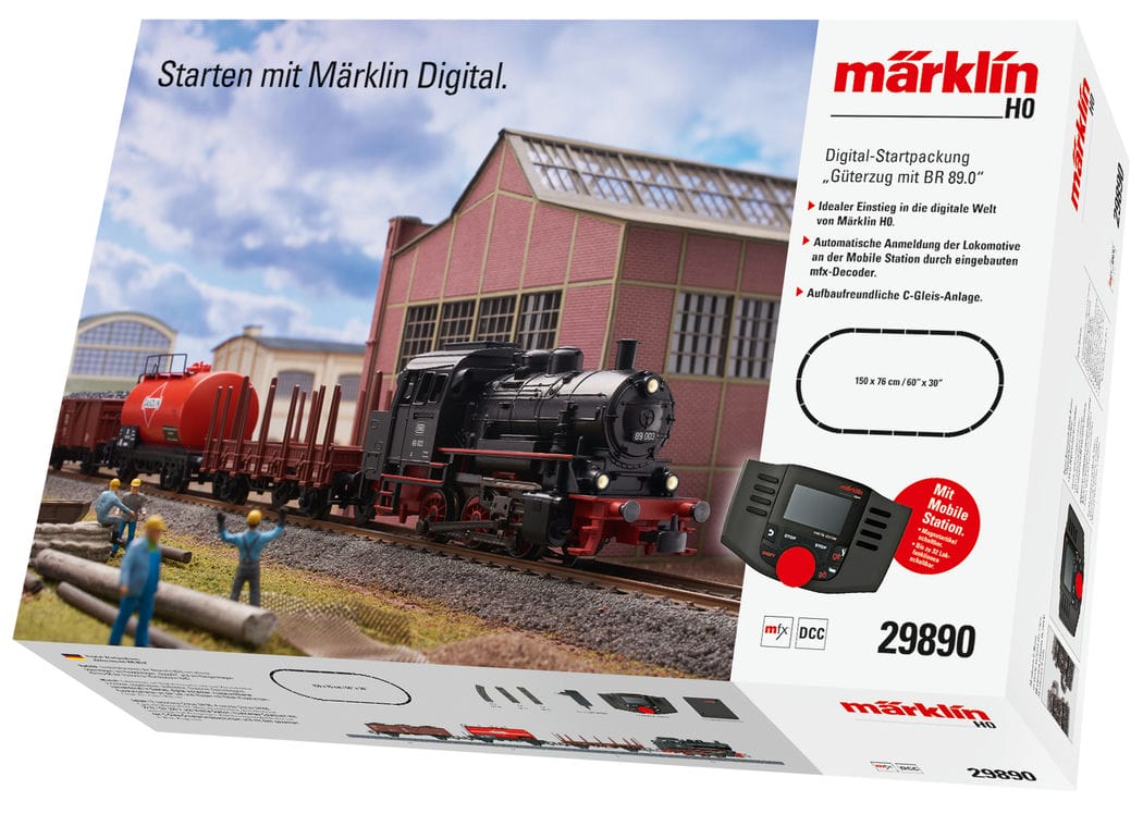 Märklin 29890 Digital-Startpackung "Güterzug mit BR 89.0" DB H0