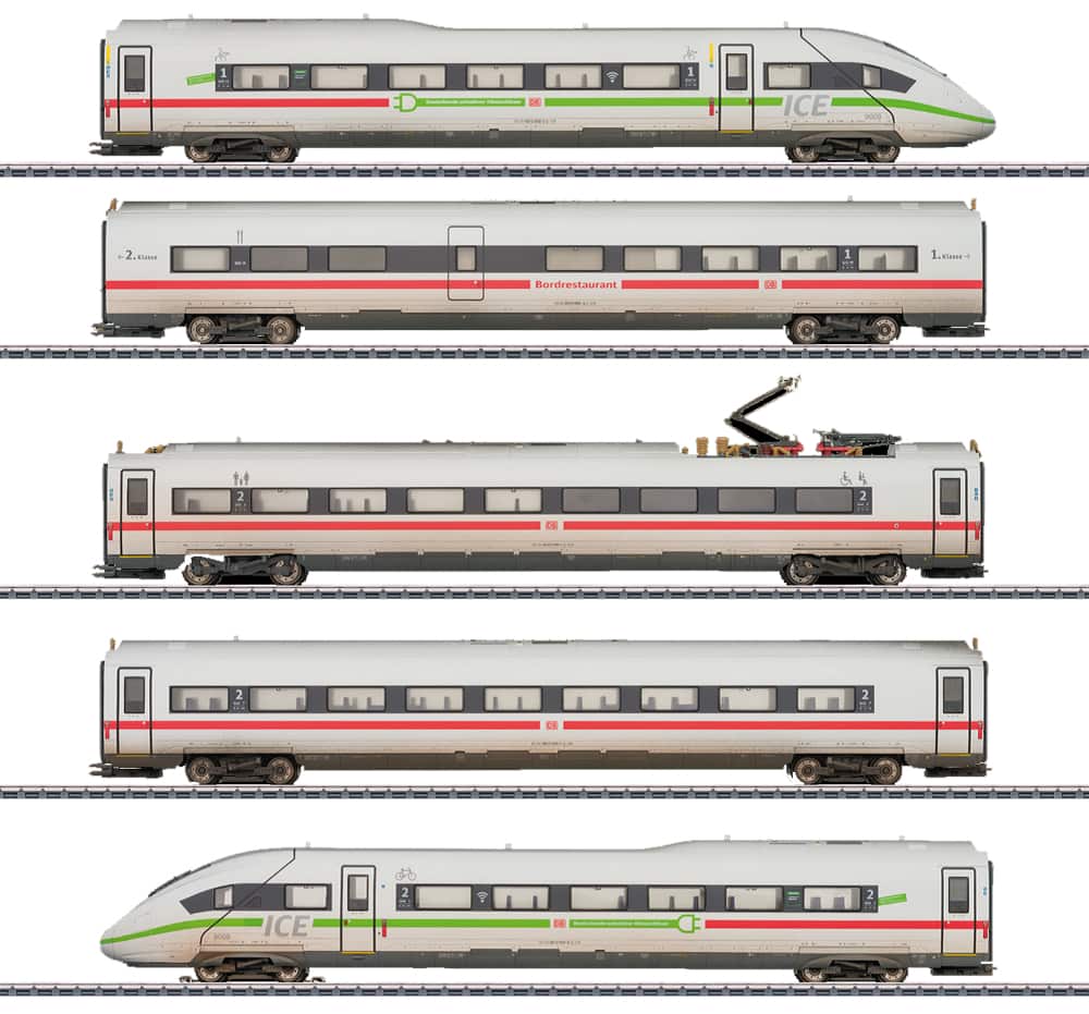 Märklin 39717 Triebwagenzug ICE 4 Baureihe 412/812 grün verschmutzt DB AG H0 Märklin 39717 Triebwagenzug ICE 4 Baureihe 412/812 grün verschmutzt DB AG H0