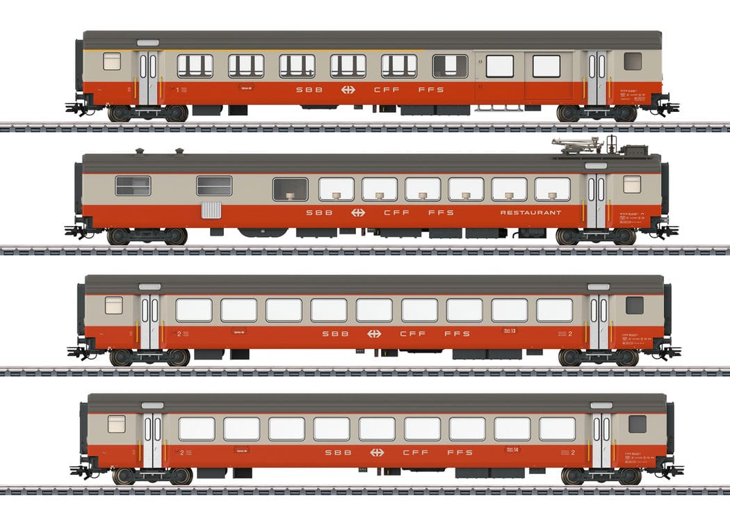 Märklin 42190 Personenwagen-Set Typ EWIII Swiss Express 4 SBB/CFF/FFS H0 MoBa Märklin 42190 Personenwagen-Set Typ EWIII Swiss Express 4 SBB/CFF/FFS H0 MoBa