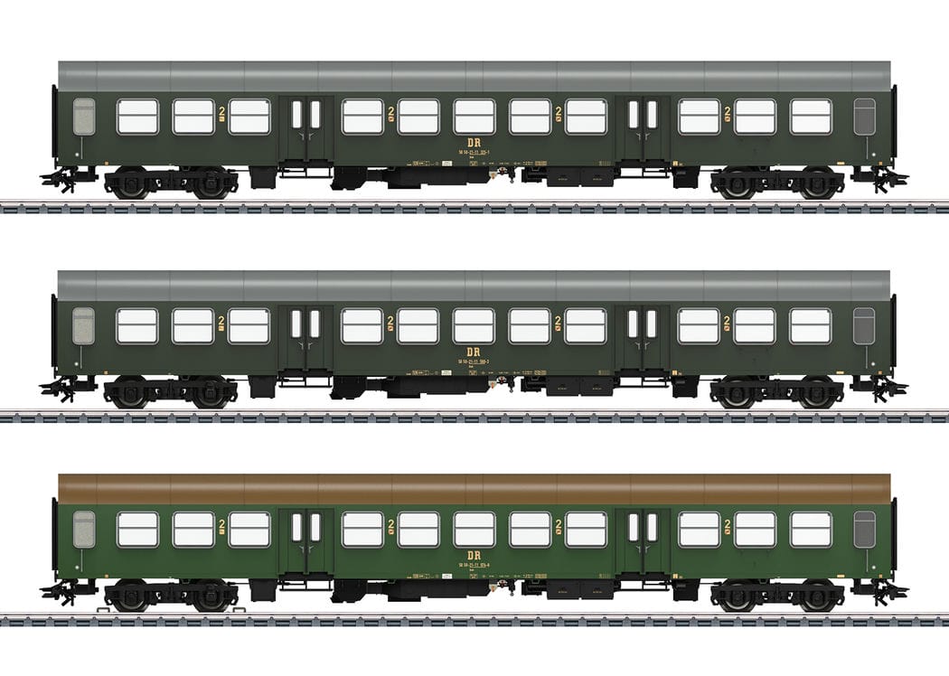 Märklin 42580 Personenwagen-Set Bmh Halberstädter Mitteleinstiegswagen DR DDR H0 Märklin 42580 Personenwagen-Set Bmh Halberstädter Mitteleinstiegswagen DR DDR H0