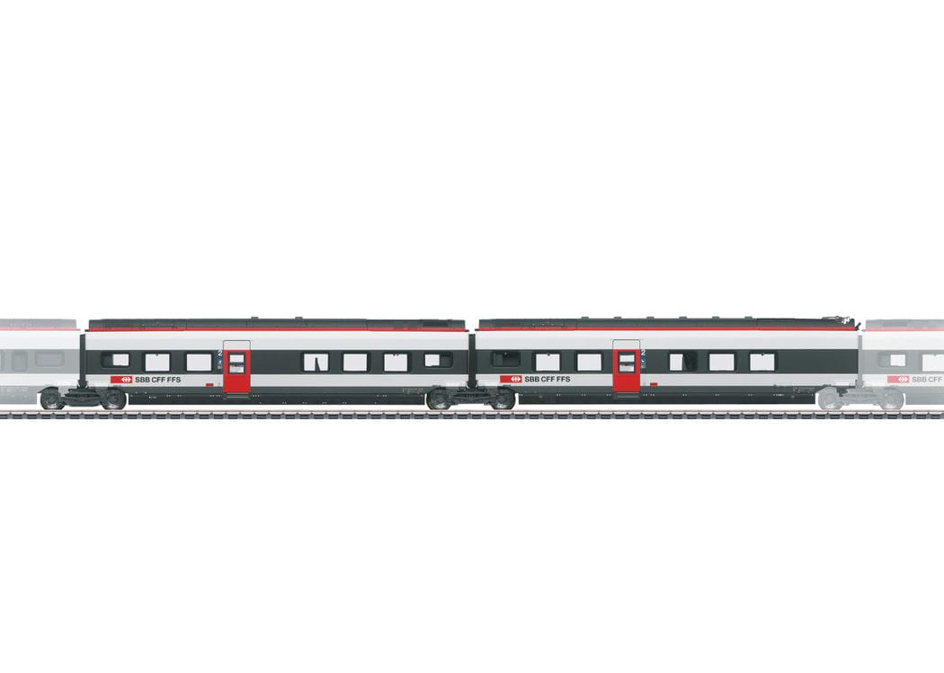 Märklin 43452 Ergänzungswagen-Set 2 zum RABe 501 022 "Giruno" SBB H0 MoBa Märklin 43452 Ergänzungswagen-Set 2 zum RABe 501 022 "Giruno" SBB H0 MoBa