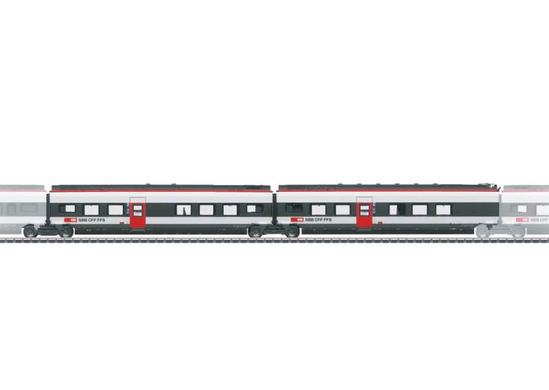 Märklin 43452 Ergänzungswagen-Set 2 zum RABe 501 022 "Giruno" SBB H0 MoBa Märklin 43452 Ergänzungswagen-Set 2 zum RABe 501 022 "Giruno" SBB H0 MoBa