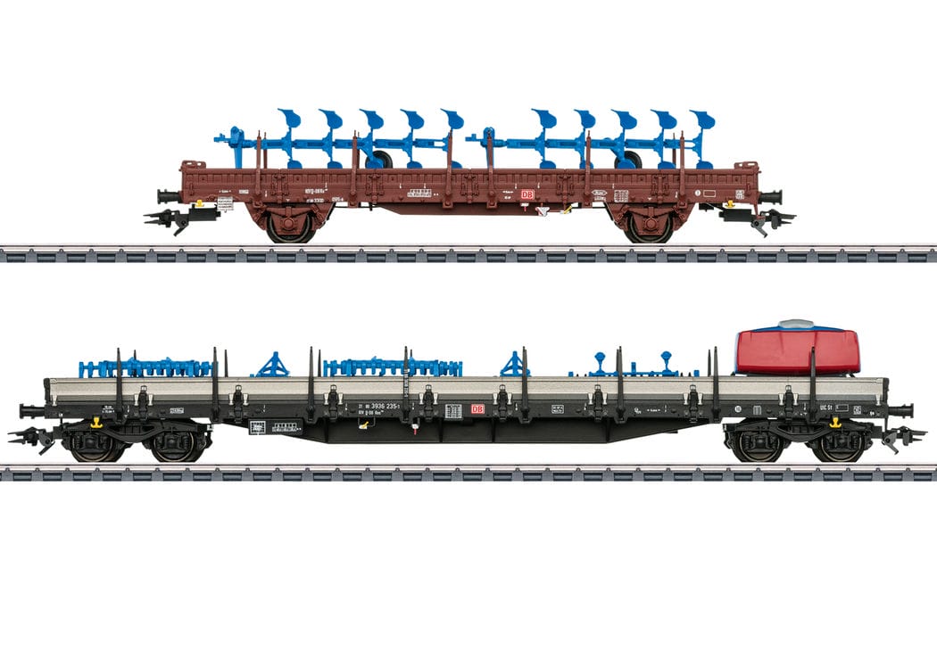 Märklin 46405 Güterwagen-Set Rungenwagen mit Landwirtschaftlichen Geräten DB AG Märklin 46405 Güterwagen-Set Rungenwagen mit Landwirtschaftlichen Geräten DB AG