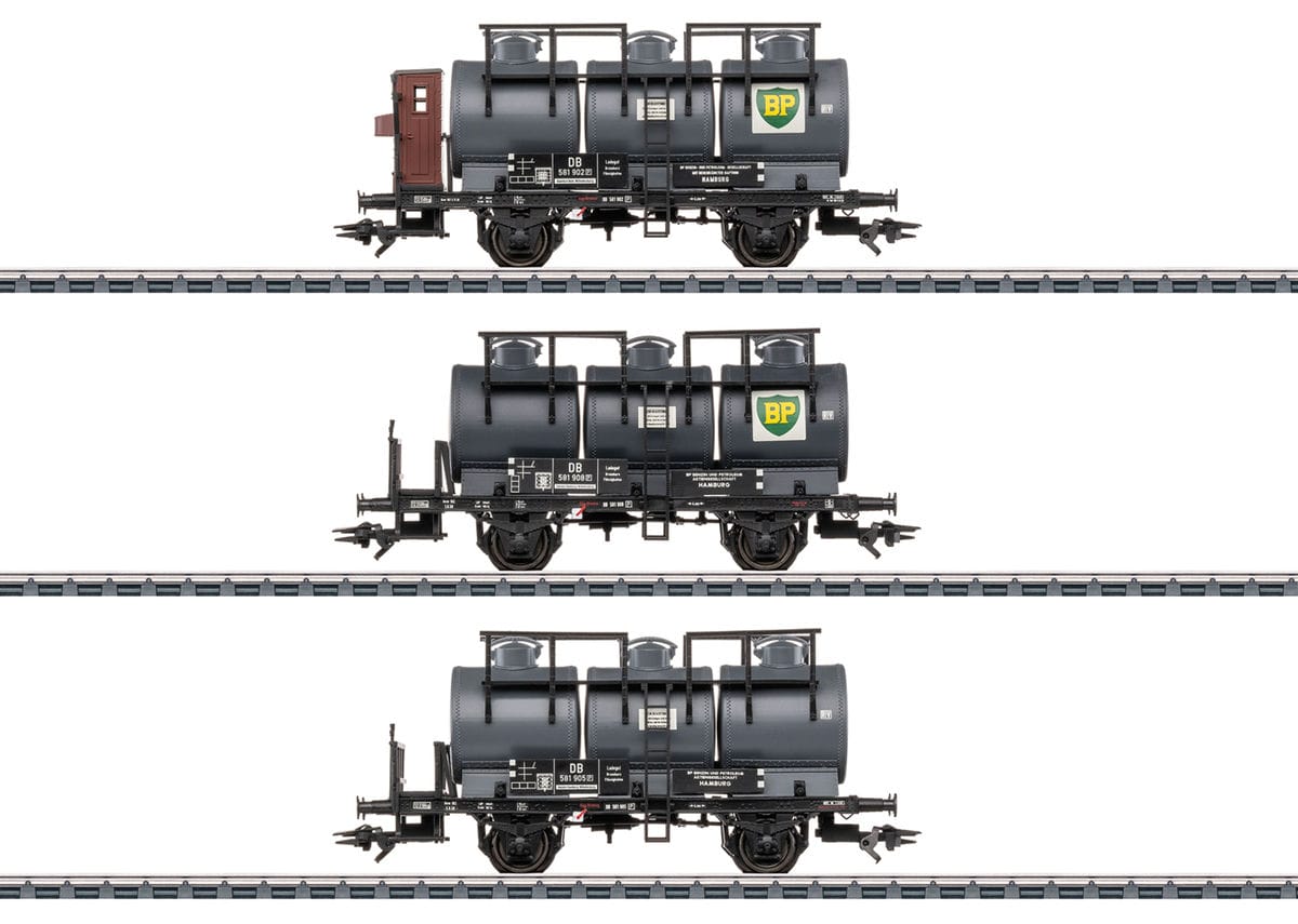 Märklin 46491 Kesselwagen-Set mit drei Behältern DB H0 Modelleisenbahn