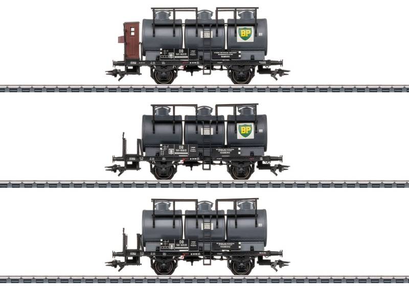 Märklin 46491 Kesselwagen-Set mit drei Behältern DB H0 Modelleisenbahn
