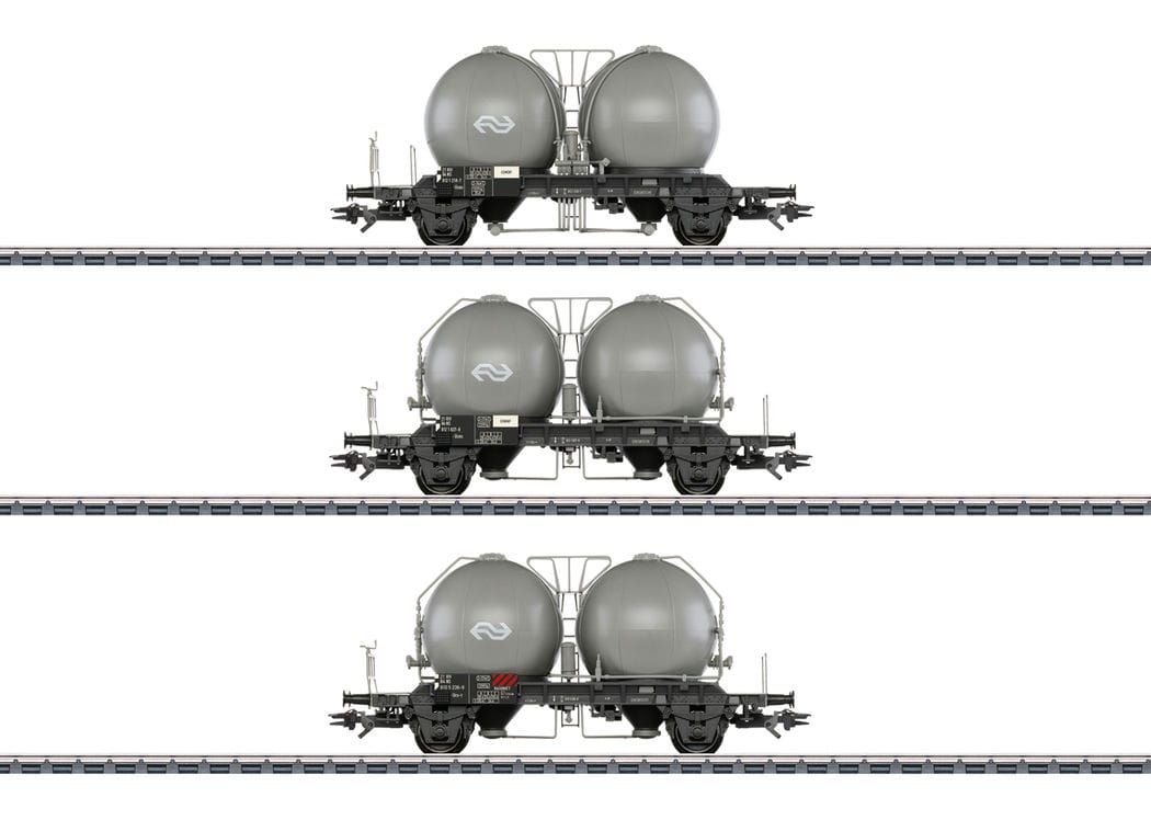 Märklin 46632 Kugelbehälterwagen-Set Uces und Ucs-y NS H0 Modelleisenbahn Märklin 46632 Kugelbehälterwagen-Set Uces und Ucs-y NS H0 Modelleisenbahn