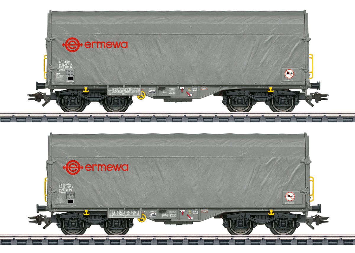 Märklin 47230 Schiebeplanenwagen Set Shimmns "Firma Ermewa SA" NL H0 Modelleisenbahn