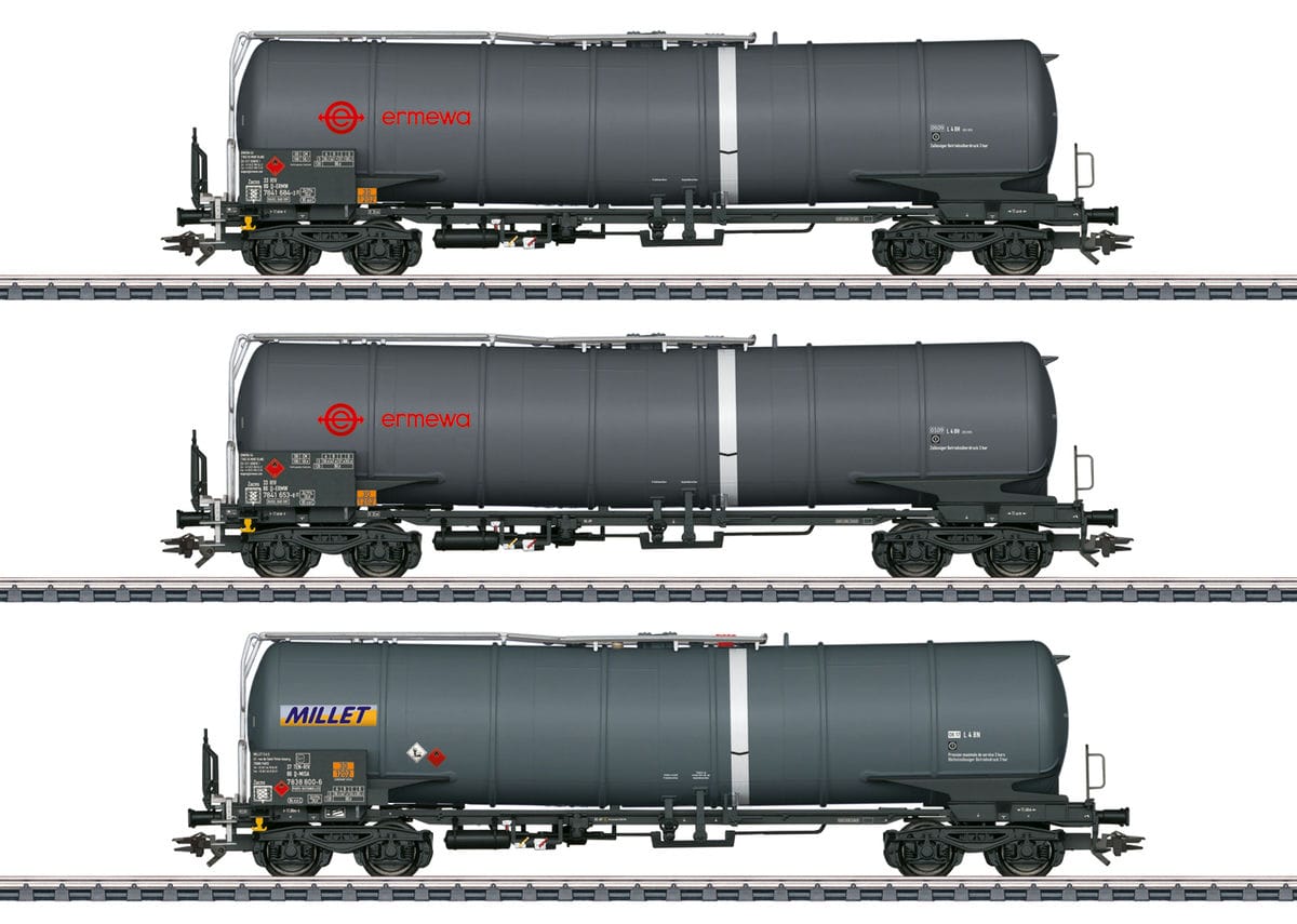 Märklin 47551 Kesselwagen Set Zacns "Ermewa SA und Millet SAS" NL H0 Modelleisenbahn