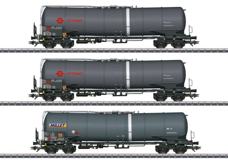 Märklin 47551 Kesselwagen Set Zacns "Ermewa SA und Millet SAS" NL H0 Modelleisenbahn