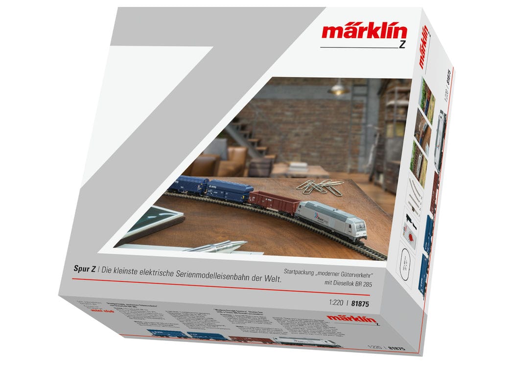 Märklin 81875 Startpackung "moderner Güterverkehr" Diesellok Baureihe 285 DB Z Märklin 81875 Startpackung "moderner Güterverkehr" Diesellok Baureihe 285 DB Z