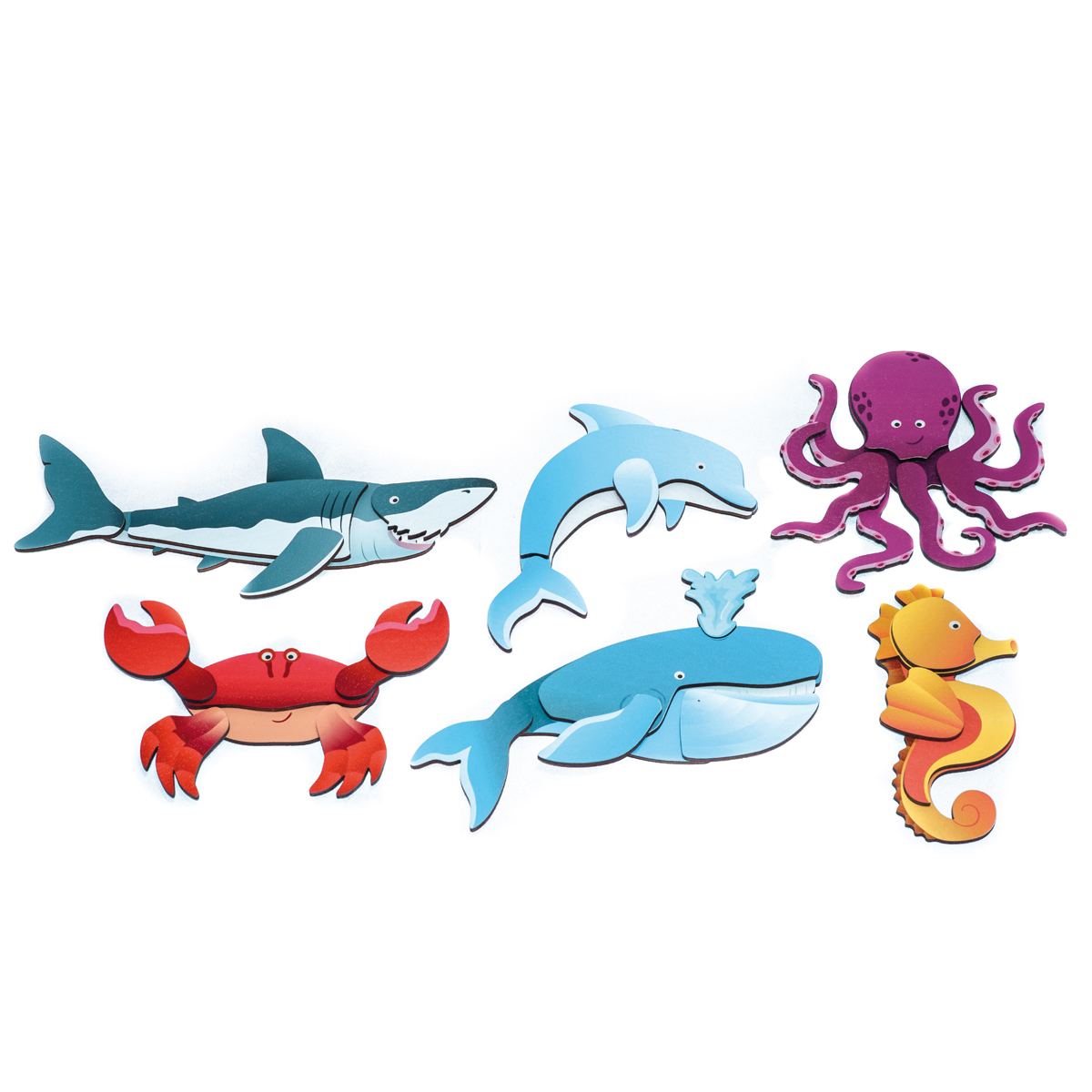 Magnetpuzzle Meerestiere 6er Set