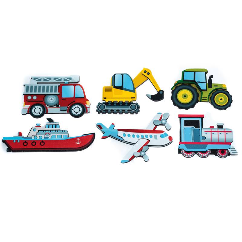 Magnetpuzzle Transport 6er Set Magnetpuzzle Transport 6er Set
