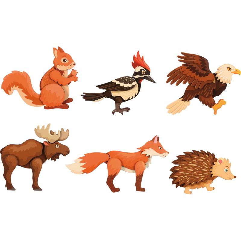 Magnetpuzzle Wald 6er Set Magnetpuzzle Wald 6er Set