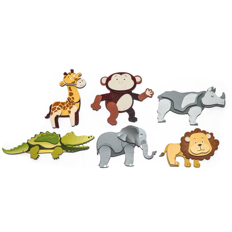 Magnetpuzzle Wildtiere 6er Set Magnetpuzzle Wildtiere 6er Set
