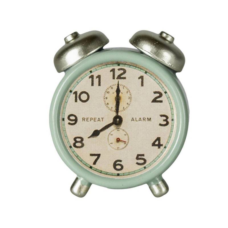Maileg - Miniatur-Wecker, Maus-Puppenhaus, mint