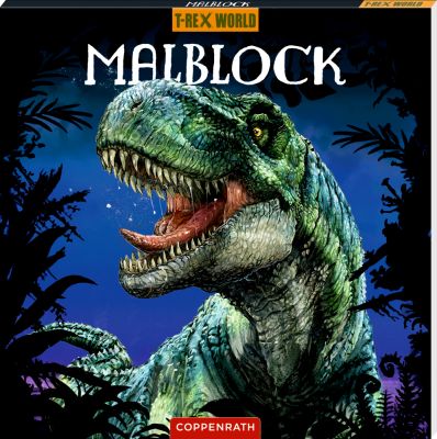 Malblock - 32 saurierstarke Motive (T-Rex World)