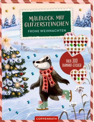 Malblock mit Glitzersteinchen