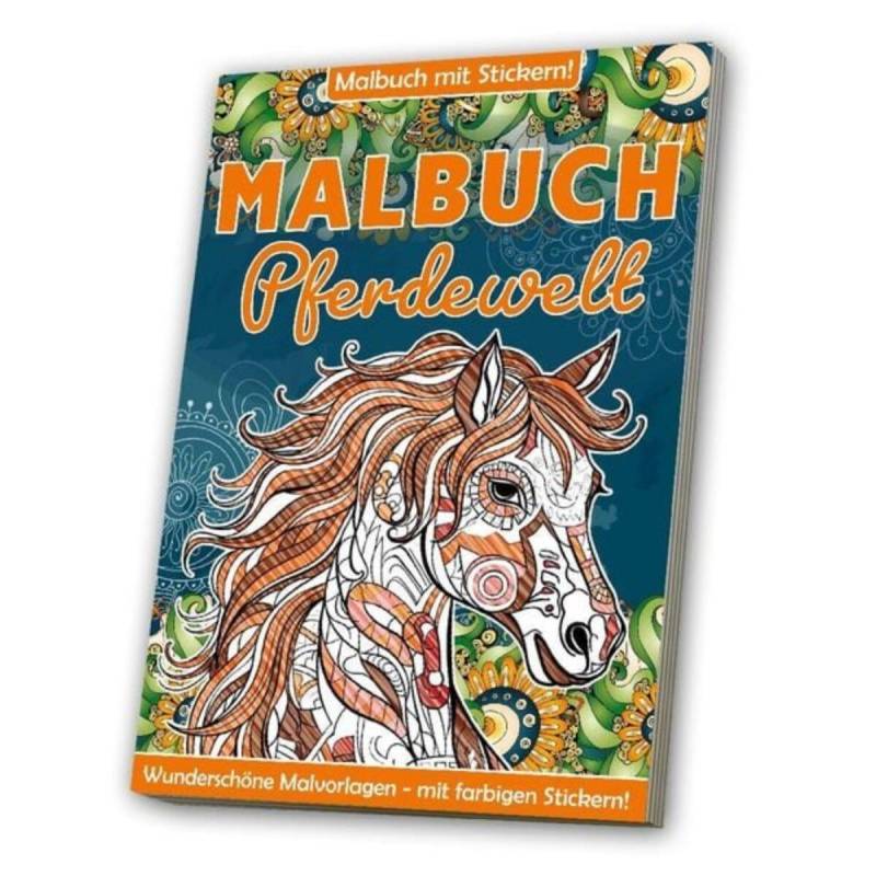 Malbuch mit Stickern Pferde