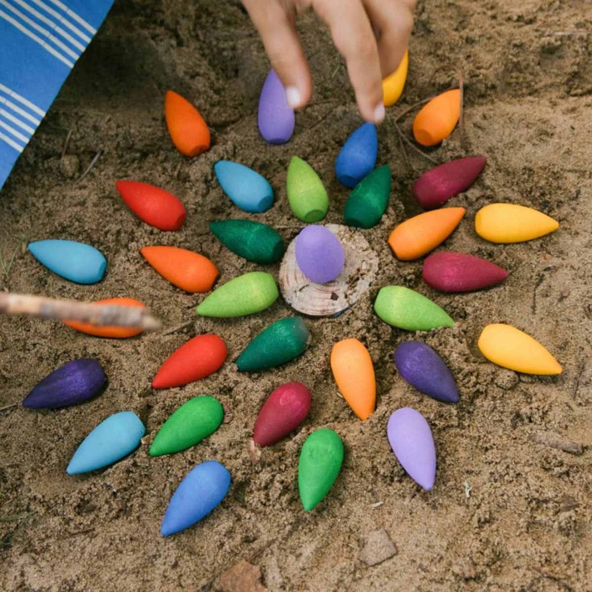 Mandala Rainbow Snowflakes mit 36 Teilen
