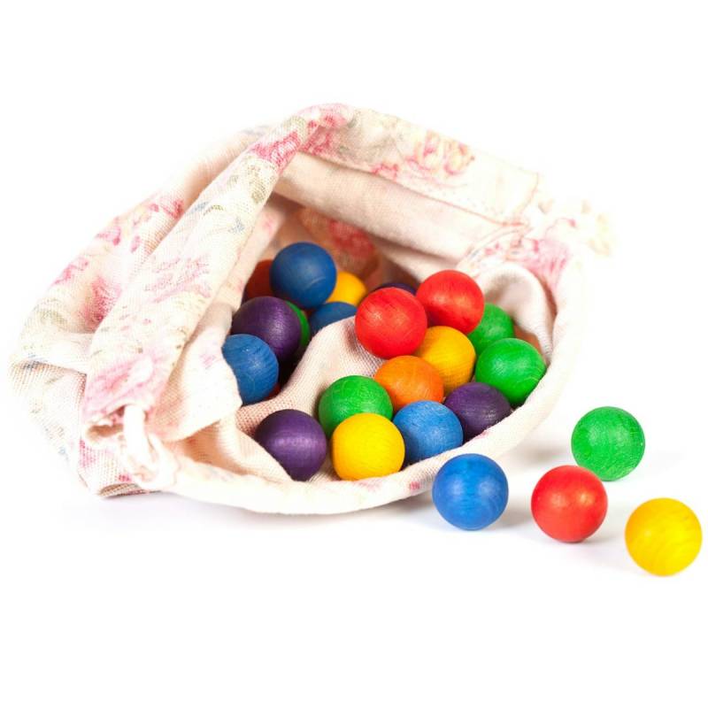 Marbles - 36 bunte Holzmurmeln für Kinder ab 3 Jahren Marbles - 36 bunte Holzmurmeln für Kinder ab 3 Jahren
