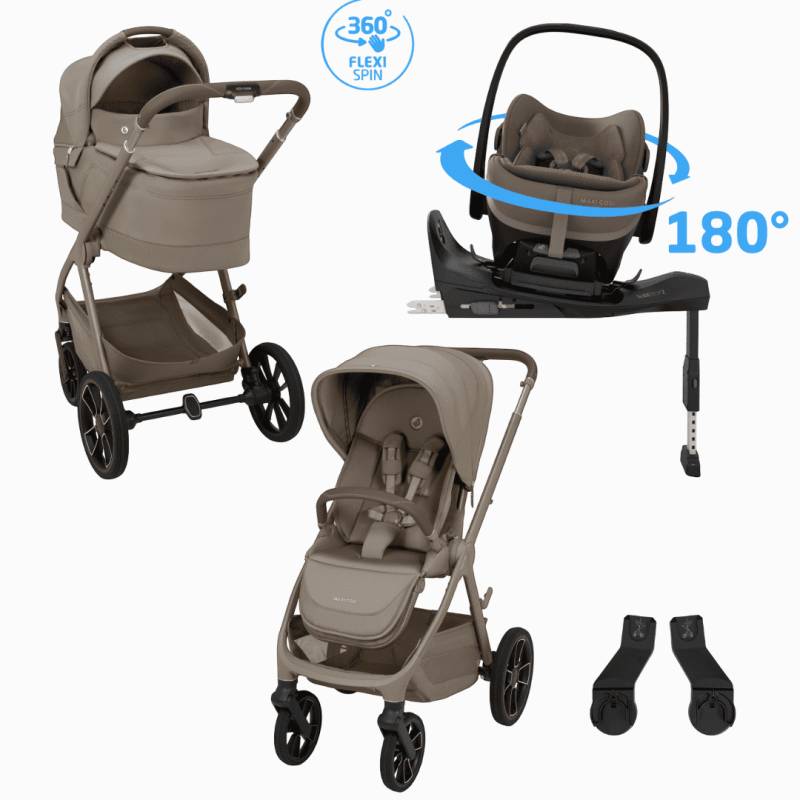 Maxi Cosi Oxford + 5in1 Kinderwagen-Set Oak Truffle inkl. Babyschale Oak Truffle und Base Maxi Cosi Oxford + 5in1 Kinderwagen-Set Oak Truffle inkl. Babyschale Oak Truffle und Base