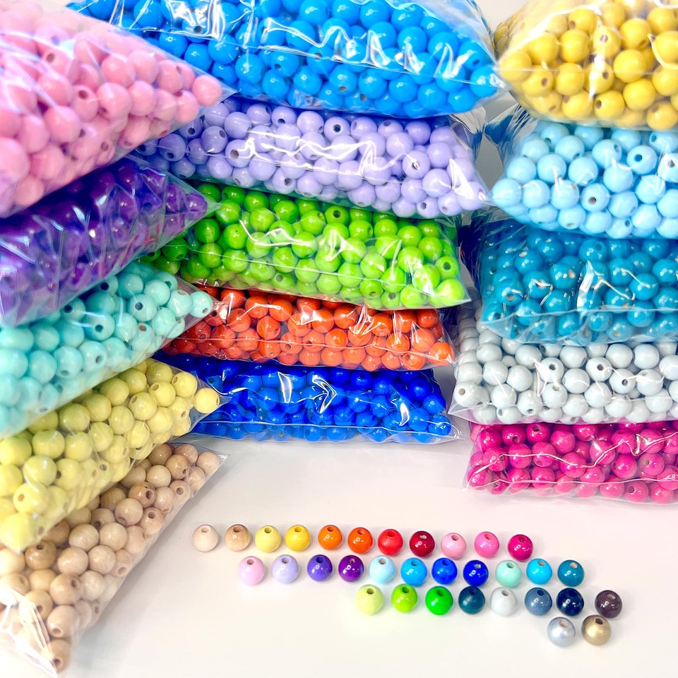 Maxi-Pack • Holzperlen 10mm • 500 Stück