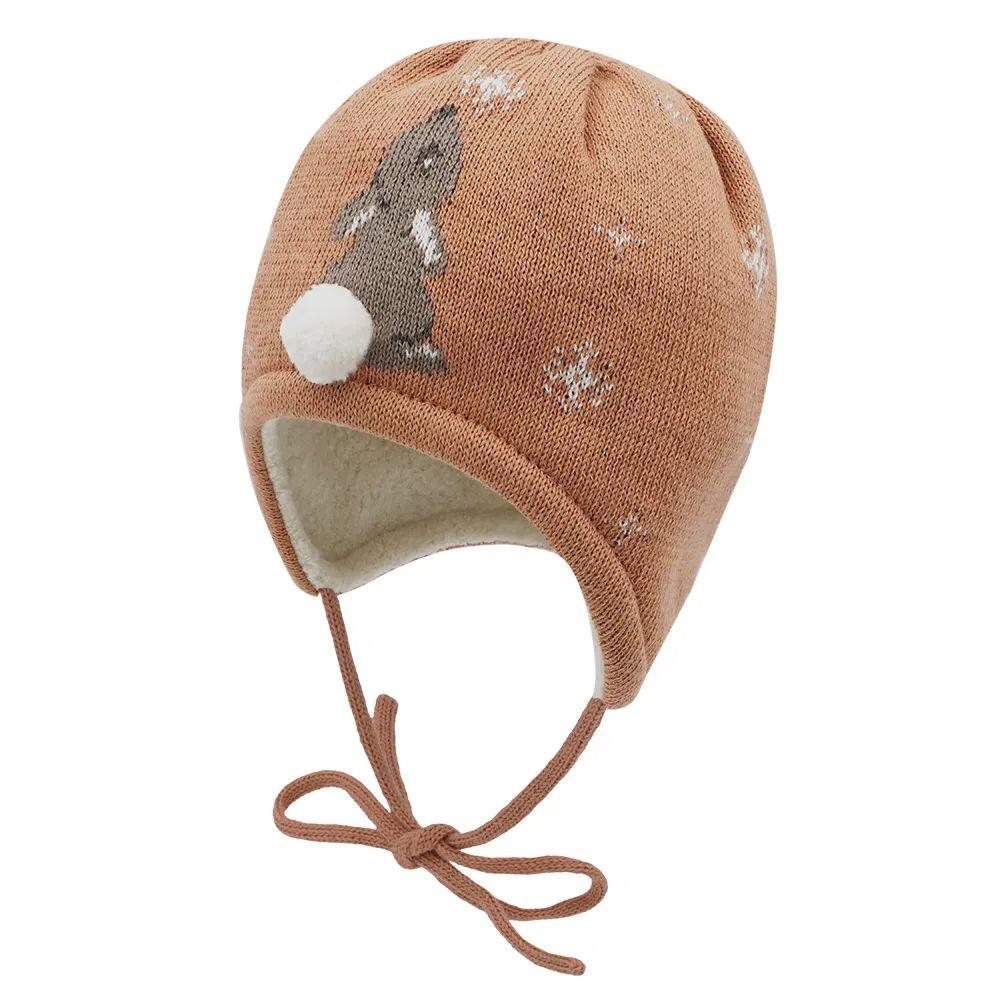 Maximo - Baby- Mütze Teddyfutter Hase Gr.43