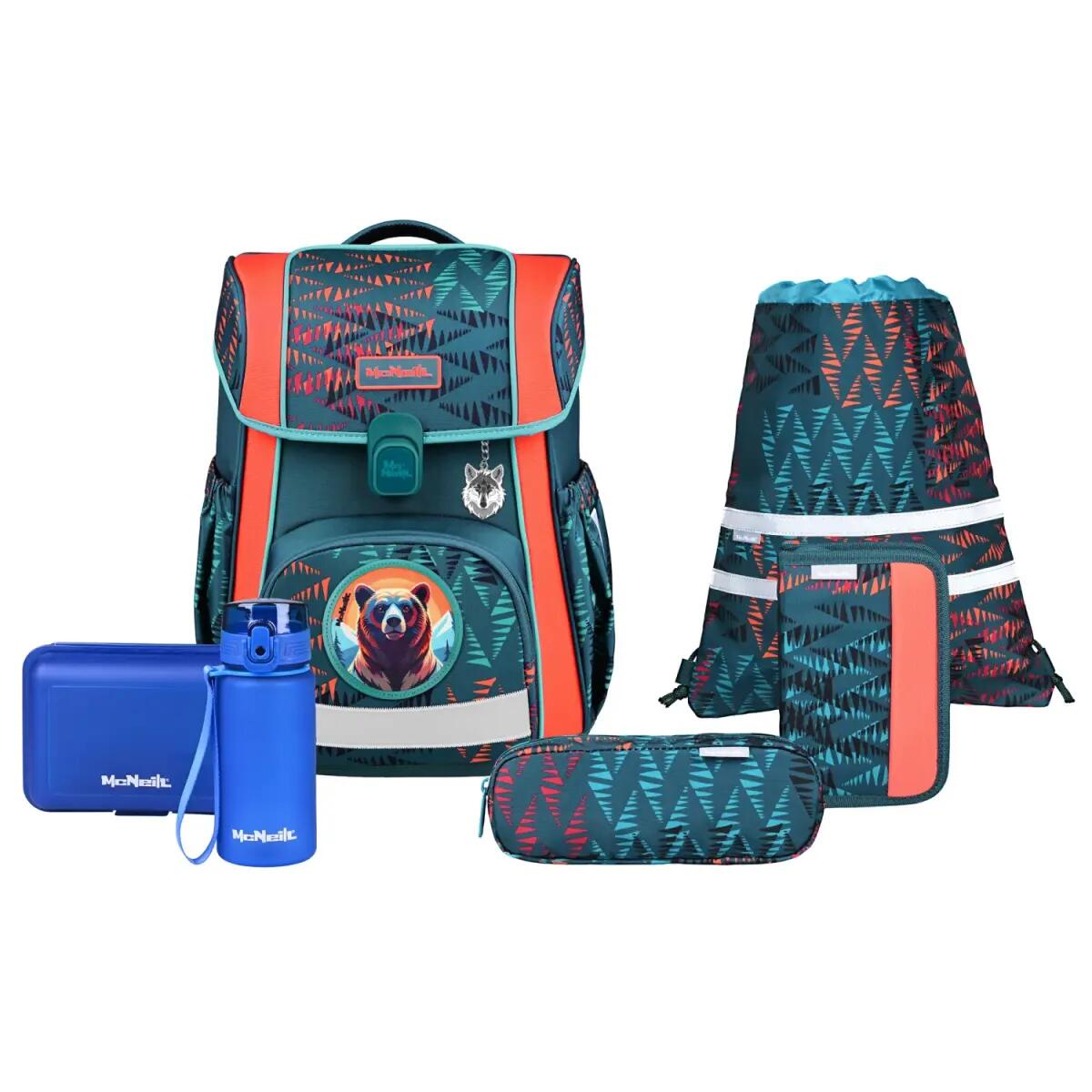 McNeill - McNeill Schulranzenset BRAVO, 9 tlg Bear