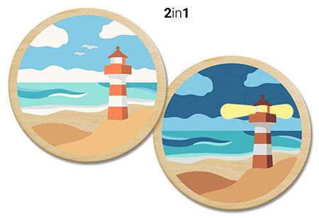 Meer - Malen nach Zahlen auf Holz Meer - Malen nach Zahlen auf Holz