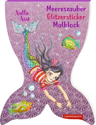 Meereszauber-Malblock: Glitzersticker (Nella Nixe)