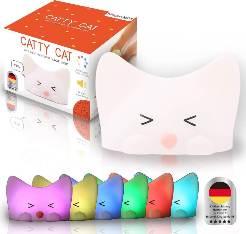 MegaLight - Nachtlicht Catty Cat Akku Megalight, USB-Aufladung MegaLight - Nachtlicht Catty Cat Akku Megalight, USB-Aufladung