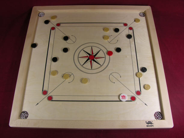 Mespi - Carrom, Fun natur Innenmaß 73,5 x 73,5 cm, Außenmaß 81,5 x 81,5 Turniergröße Mespi - Carrom, Fun natur Innenmaß 73,5 x 73,5 cm, Außenmaß 81,5 x 81,5 Turniergröße