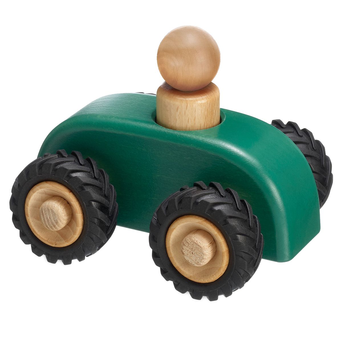 Micro Car grün mit Holzfigur 11 cm