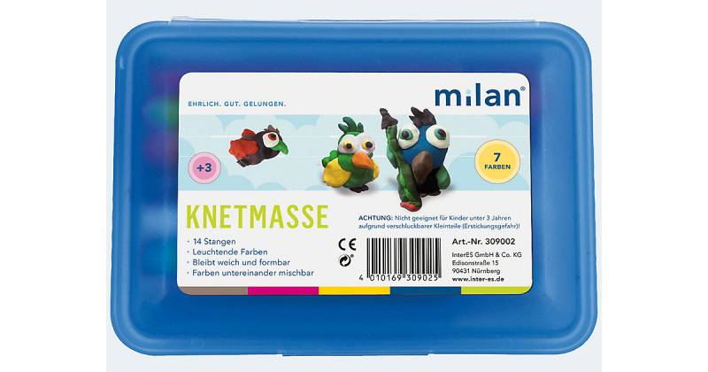 Knetmasse Schulbox, 14 Stangen, 7 Farben