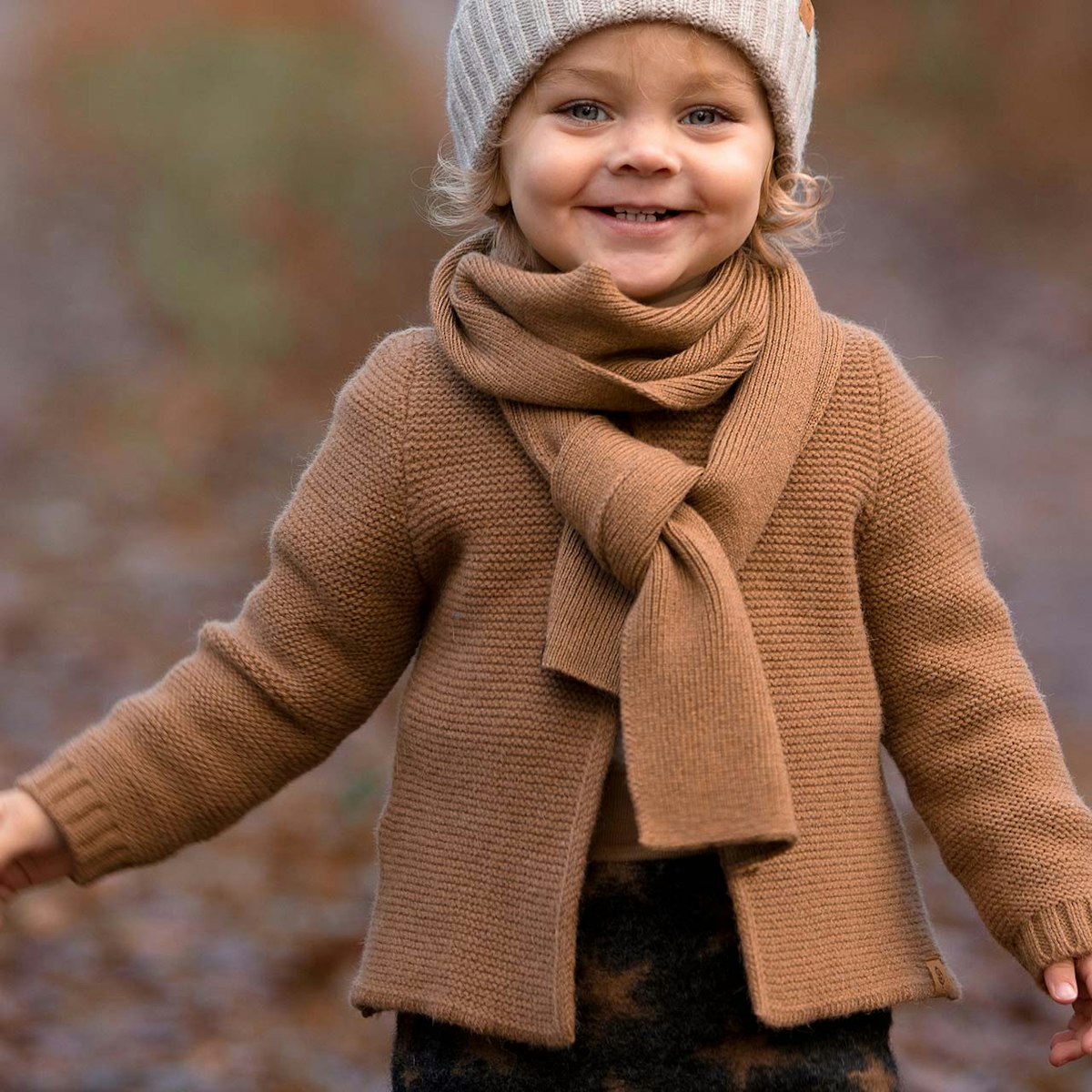 Mini Strick Mäntelchen Alpaka-Schurwoll Mix beige 86/92