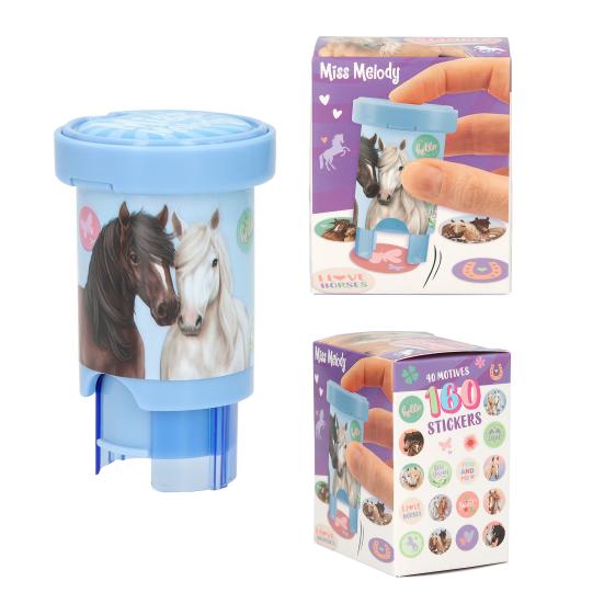 Miss Melody Sticker Stempel Pferde Radierer, Anspitzer + Co.