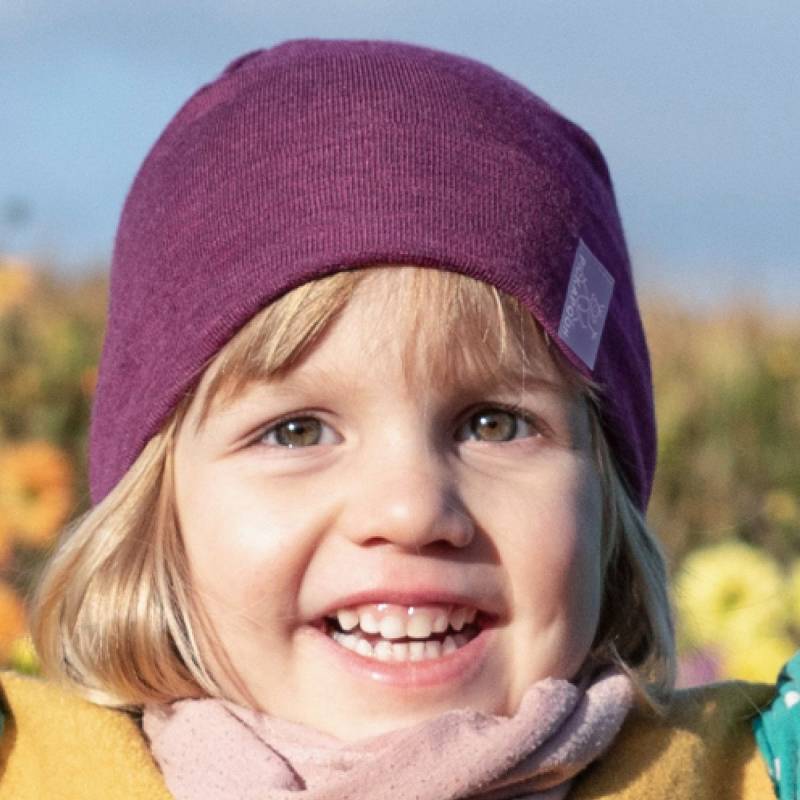 Mitwachsende Beanie Mütze Wolle Seide orchidee 48/50/52 Mitwachsende Beanie Mütze Wolle Seide orchidee 48/50/52