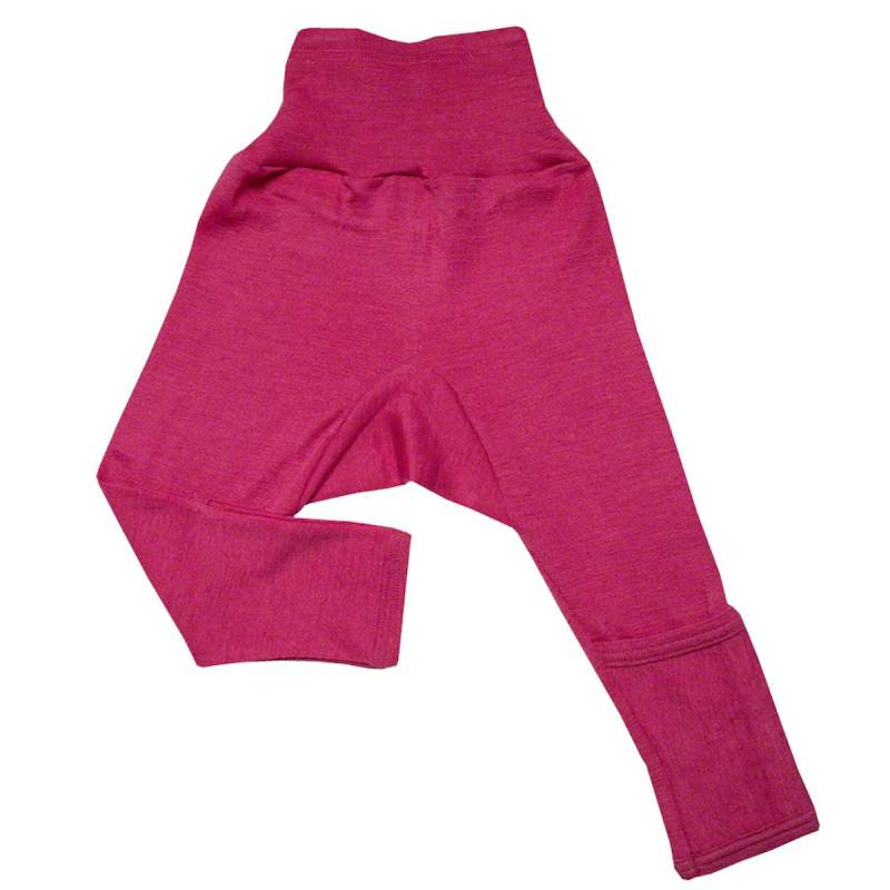 Mitwachsende Wolle Seide Hose pink Kratzschutz 62/68